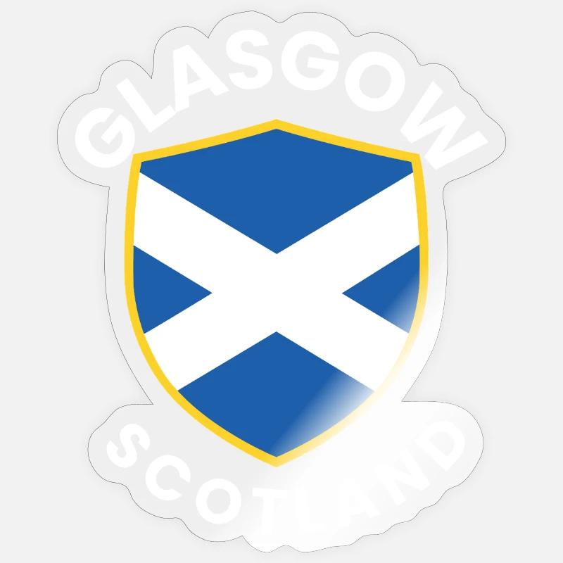 Glasgow shield saltire design Sticker size S (10 x 10 cm)