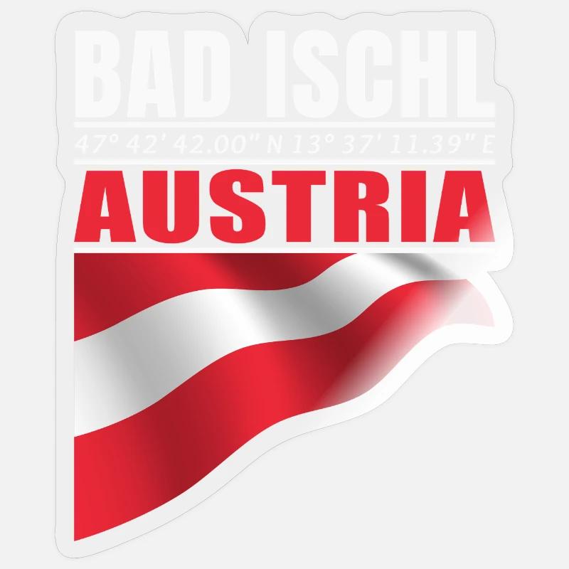 Bad Ischl - Sticker size S (10 x 10 cm) - transparent glossy