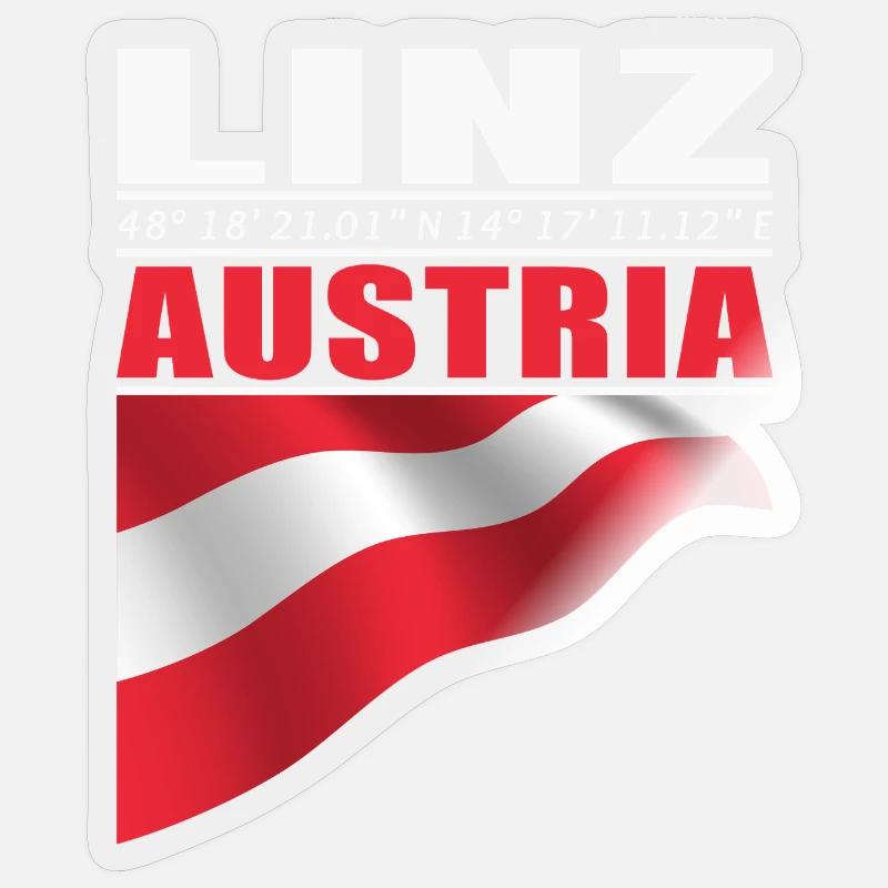 Linz - Sticker taille S (10 x 10 cm) - brillant transparent