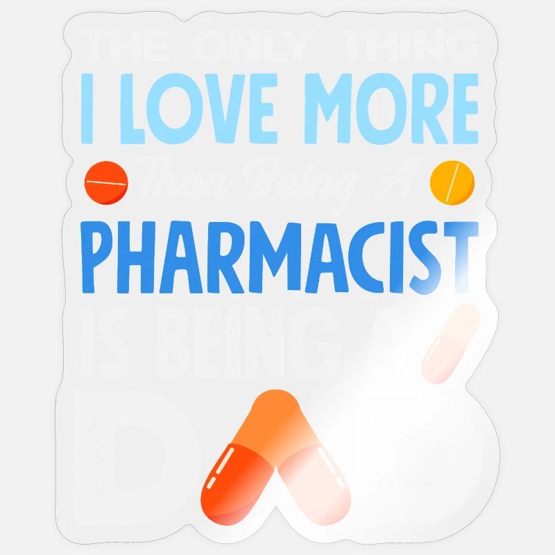 Pharmacien Technicien Pharmaceutique - Sticker taille S (10 x 10 cm) - brillant transparent