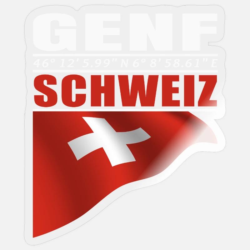 Geneva - Sticker size S (10 x 10 cm) - transparent glossy
