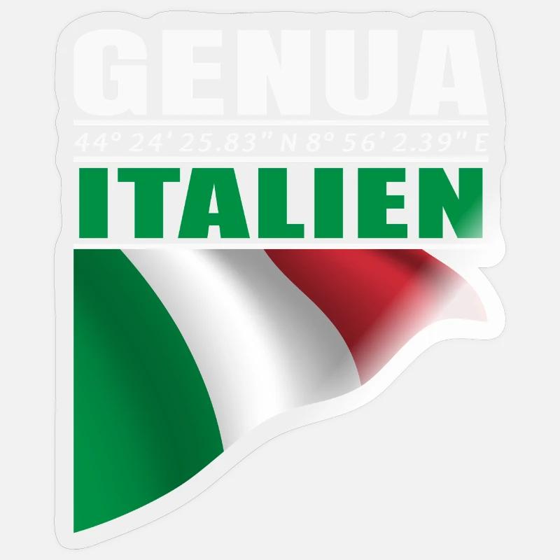 Genoa - Sticker size S (10 x 10 cm) - transparent glossy