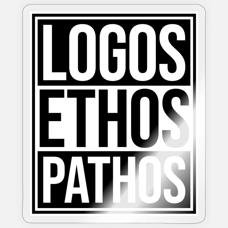 Logos Ethos Pathos Rhetoric Philosophy Student Sticker size S (10 x 10 cm)