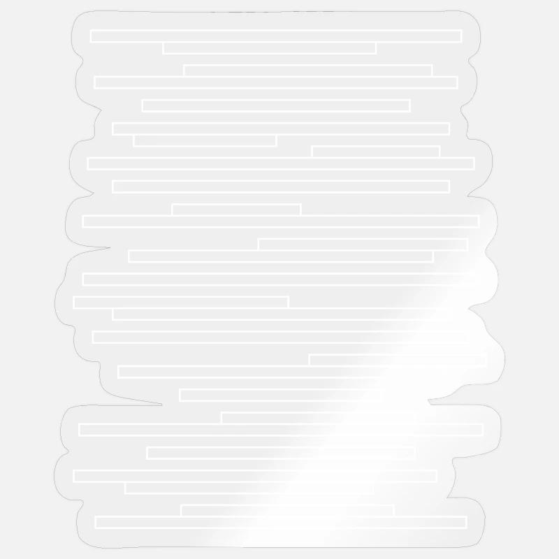 Lines Wave Geometric Pattern - Sticker size S (10 x 10 cm) - transparent glossy