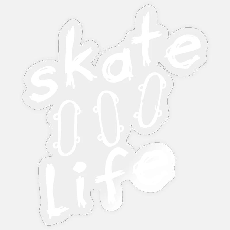 skate - Sticker Größe S (10 x 10 cm) - Transparent glänzend