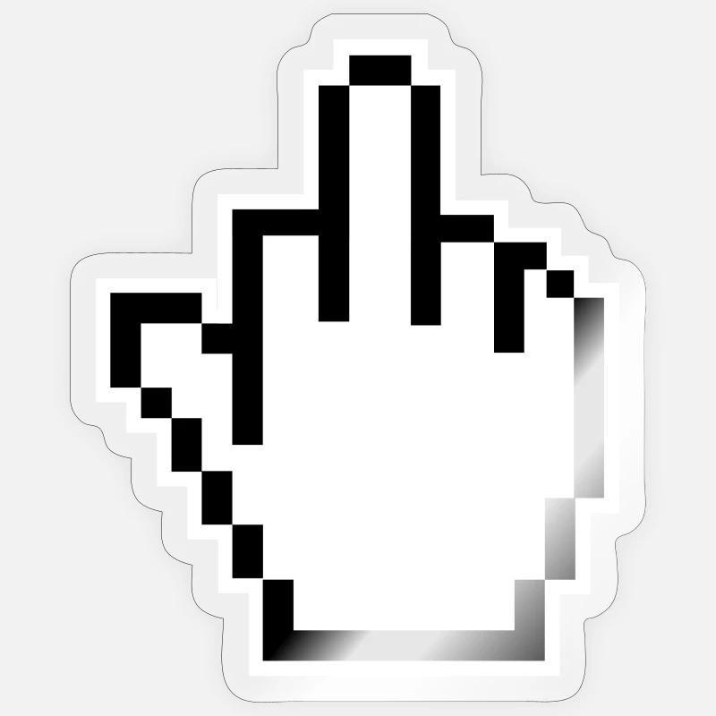 Mittelfinger Cursor Middlefinger Sticker Größe S (10 x 10 cm)