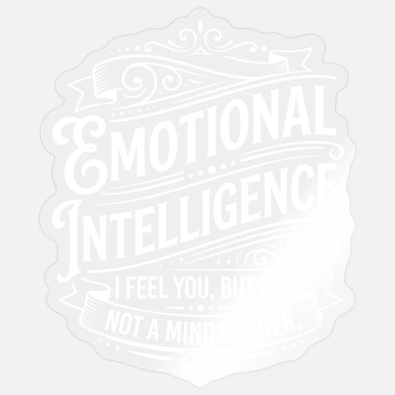 Emotional Intelligence – Not a Mind Reader Sticker Größe S (10 x 10 cm)