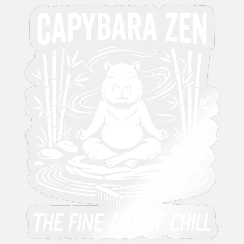 Capybara Zen Tranquility Sticker size S (10 x 10 cm)