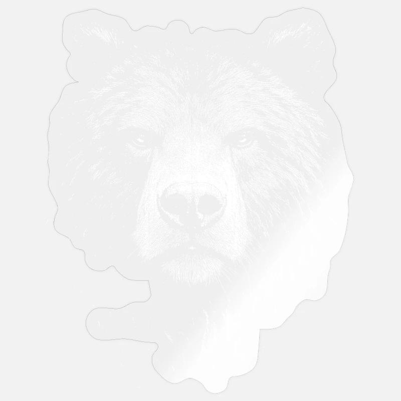 Orso - Sticker formato S (10 x 10 cm) - trasparente lucido