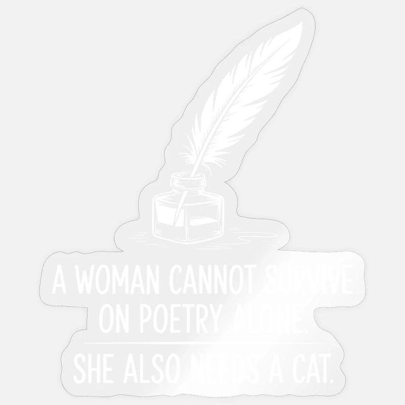 Poetry and Cats Sticker size S (10 x 10 cm)