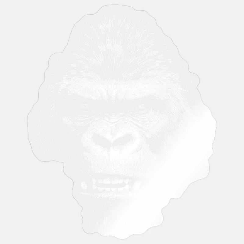 Gorilla - Sticker size S (10 x 10 cm) - transparent glossy