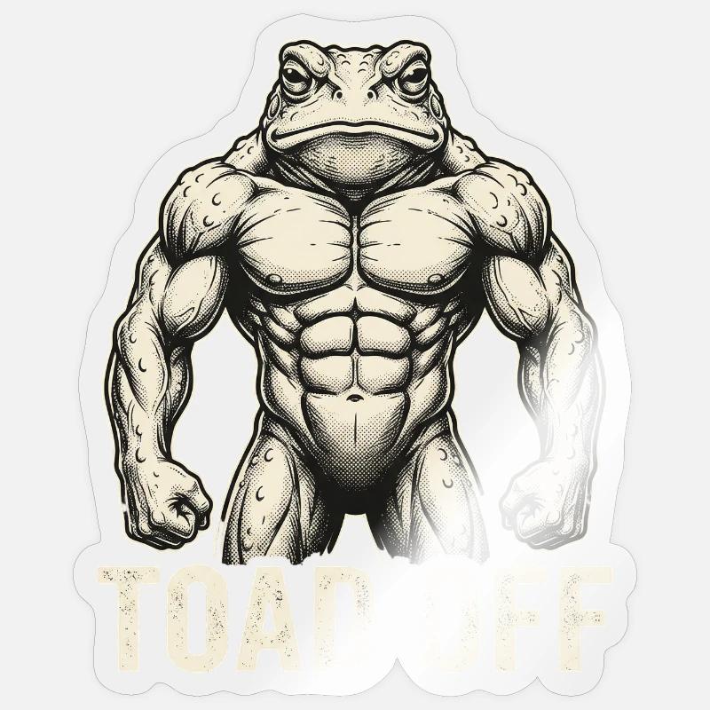 Toad Off Internet Meme Frog - Sticker Größe S (10 x 10 cm) - Transparent glänzend