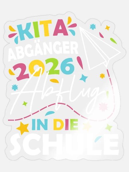 Kita Abgänger 2026 - Sticker Größe S (10 x 10 cm) - Transparent glänzend