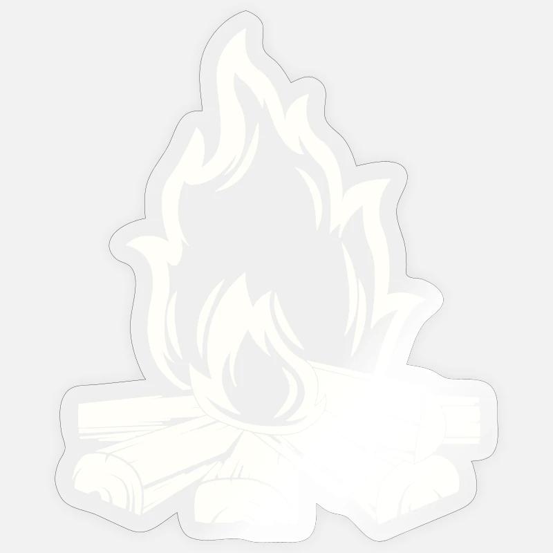 Feu de camp Sticker taille S (10 x 10 cm)