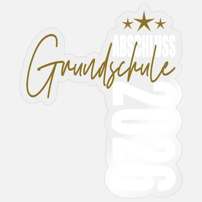 Abschluss 2026 Grundschule - Sticker Größe S (10 x 10 cm) - Transparent glänzend
