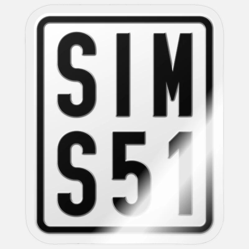 Plaque d’immatriculation du Simson S51 Mobylette - Sticker taille S (10 x 10 cm) - brillant transparent