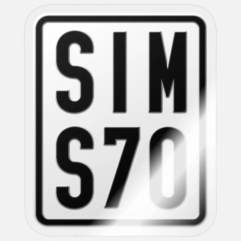 Plaque d’immatriculation du cyclomoteur Simson S70 - Sticker taille S (10 x 10 cm) - brillant transparent