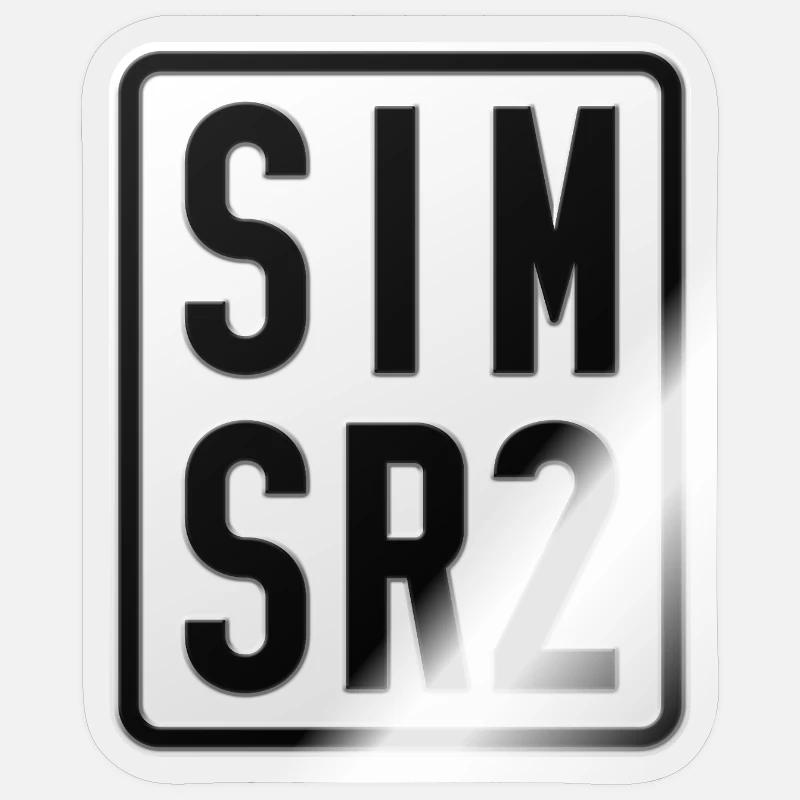 Simson SR2 Moped Kennzeichen - Sticker Größe S (10 x 10 cm) - Transparent glänzend