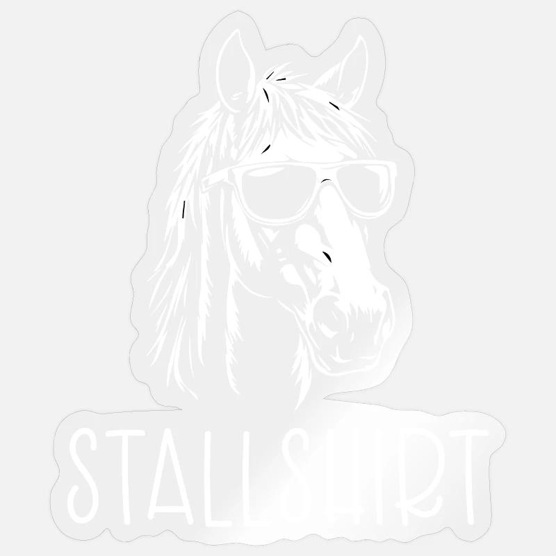 Stallshirt - Sticker Größe S (10 x 10 cm) - Transparent glänzend