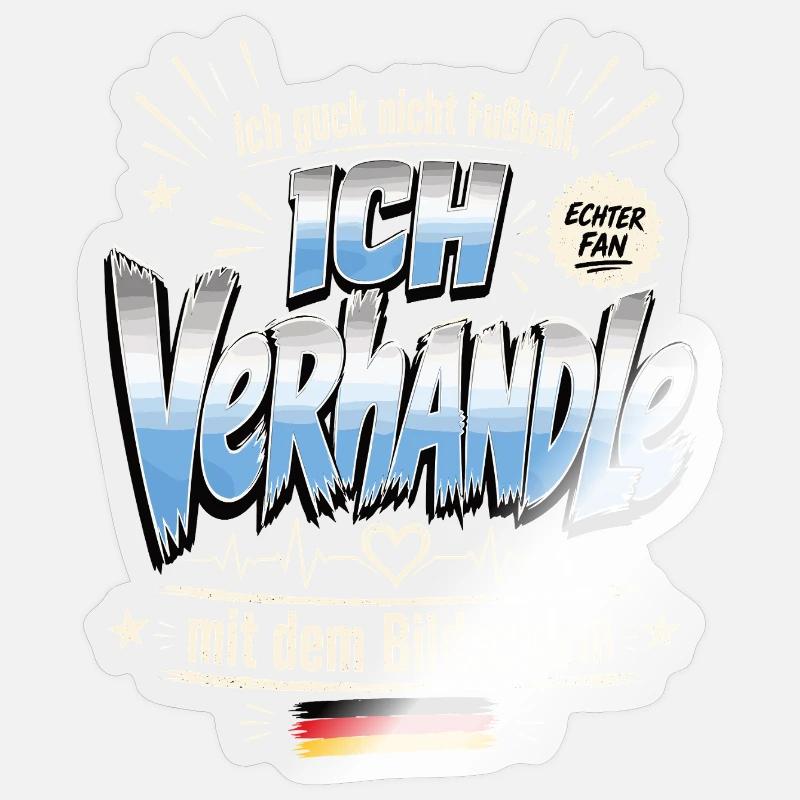 Emotionale Verhandlung mit Bildschirm - Sticker Größe S (10 x 10 cm) - Transparent glänzend