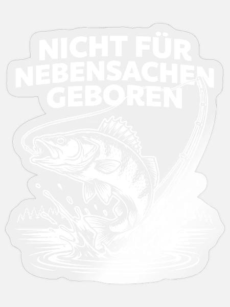Raubfisch Angeln - Sticker Größe S (10 x 10 cm) - Transparent glänzend