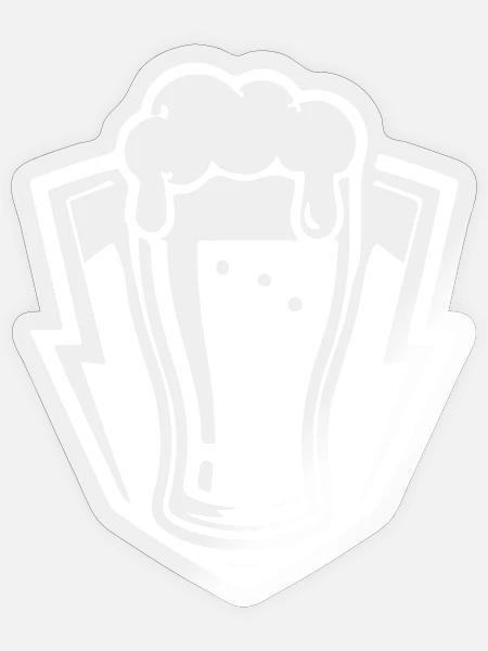 Bierglas Bier - Sticker Größe S (10 x 10 cm) - Transparent glänzend
