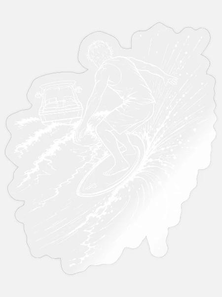 Wakesurfen - Sticker Größe S (10 x 10 cm) - Transparent glänzend