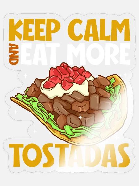 Keep Calm - Tostadas - Sticker Größe S (10 x 10 cm) - Transparent glänzend