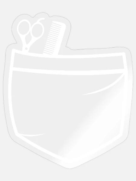 Friseur pockets  - Sticker Größe S (10 x 10 cm) - Transparent glänzend