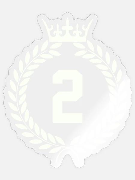 2 Kranz - Sticker Größe S (10 x 10 cm) - Transparent glänzend