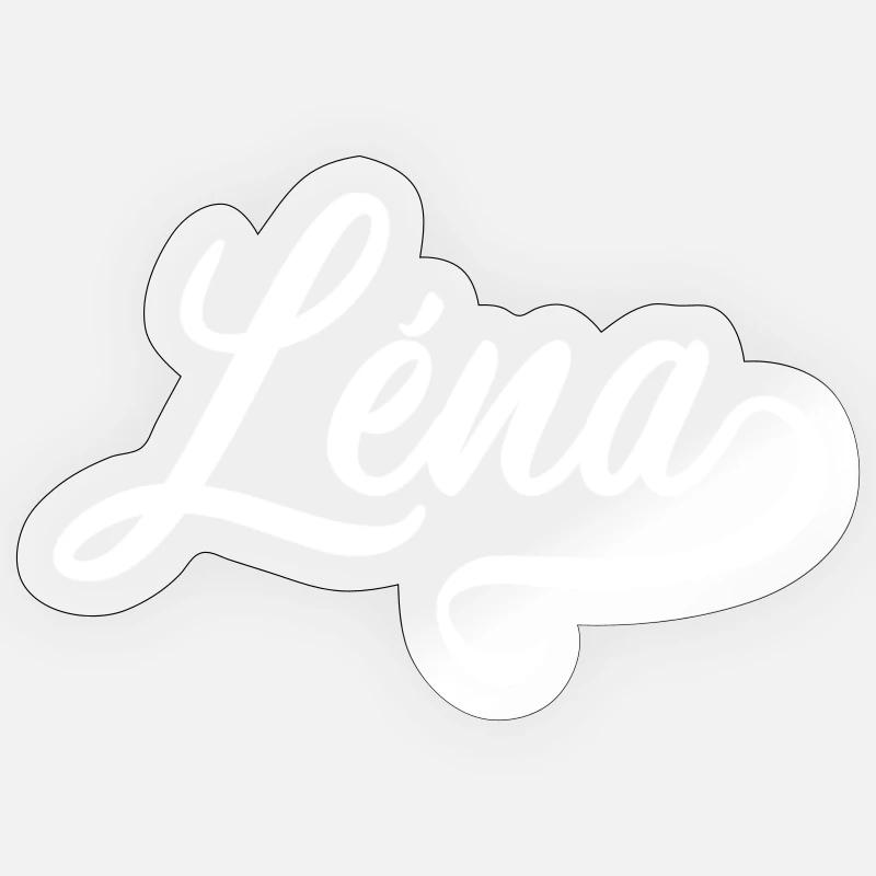 Lena - First name - Sticker size S (10 x 10 cm) - transparent glossy