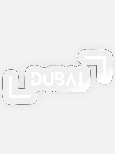 Dubai - Lifestyle Design - Sticker Größe S (10 x 10 cm) - Transparent glänzend