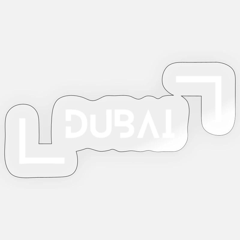 Dubaï - Lifestyle Design - Sticker taille S (10 x 10 cm) - brillant transparent