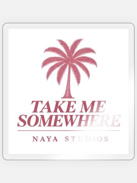 Take Me Somewhere – Logo - Sticker Größe S (10 x 10 cm) - Transparent glänzend