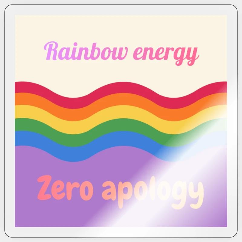 Regenbogenenergie Sticker Größe S (10 x 10 cm)