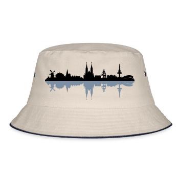 Skyline Bremen Schatten - Bucket Hat - Natur/Navy - Vorne