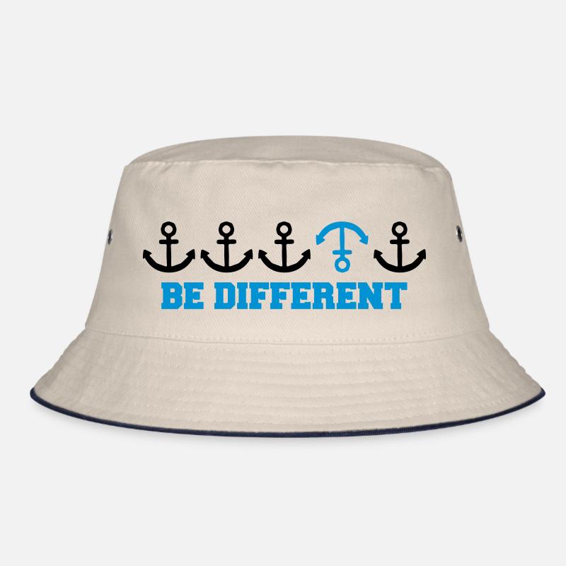 text be different anders reihe muster anker viele Bucket Hat