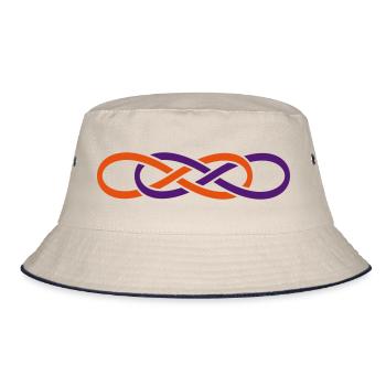 Double infinity symbol - Bucket Hat - ecru/navy - Front