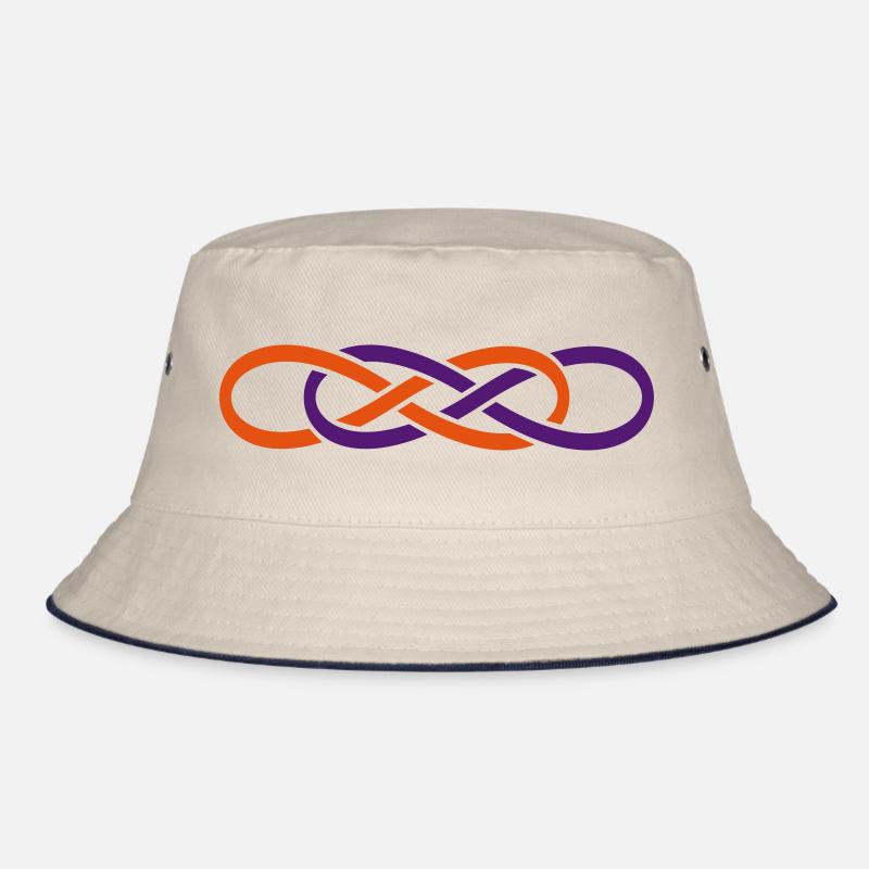 Symbol doppelte Unendlichkeit - Bucket Hat - Natur/Navy