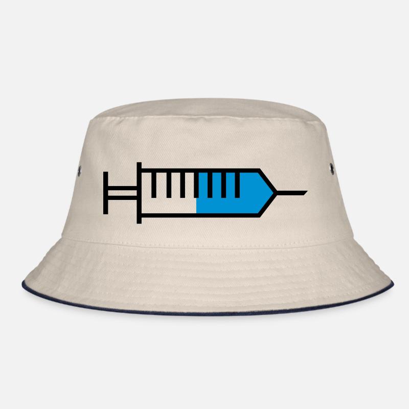 Spritze outline - Bucket Hat - Natur/Navy