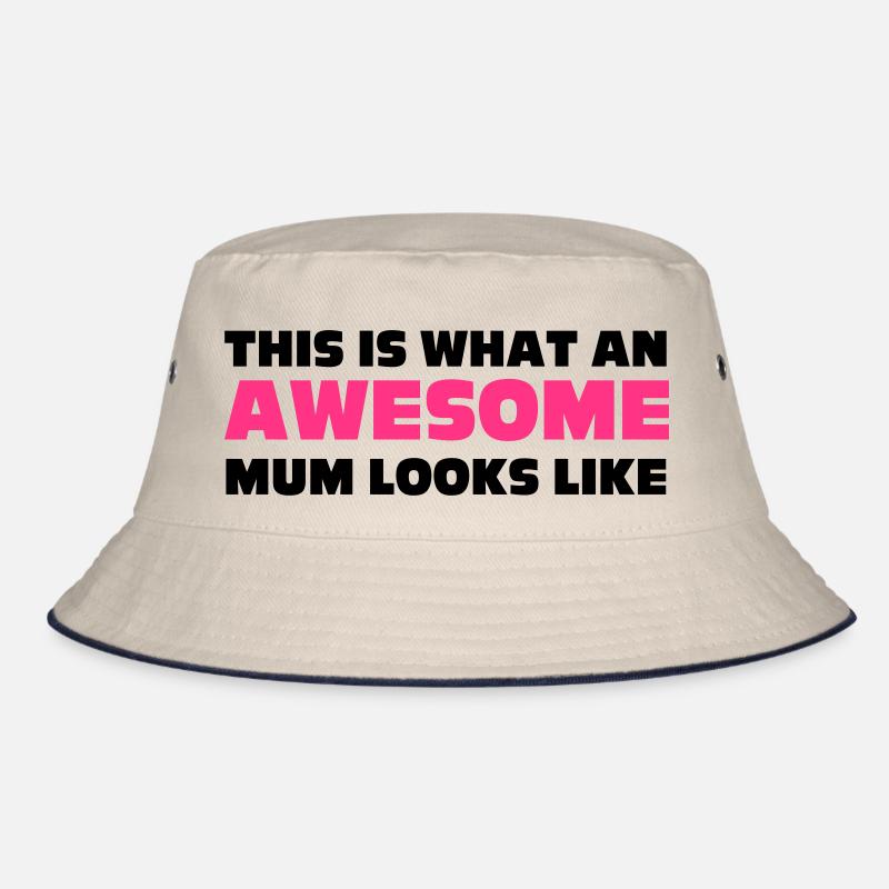 Mum - Bucket Hat - ecru/navy