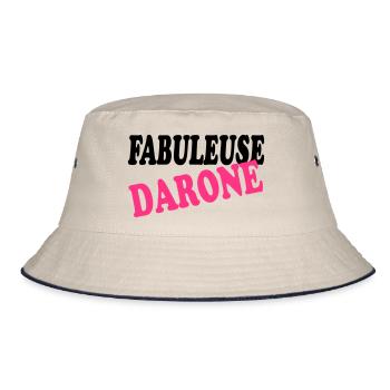 FABULEUSE DARONE - Bob - blanc cassé/bleu marine - Devant