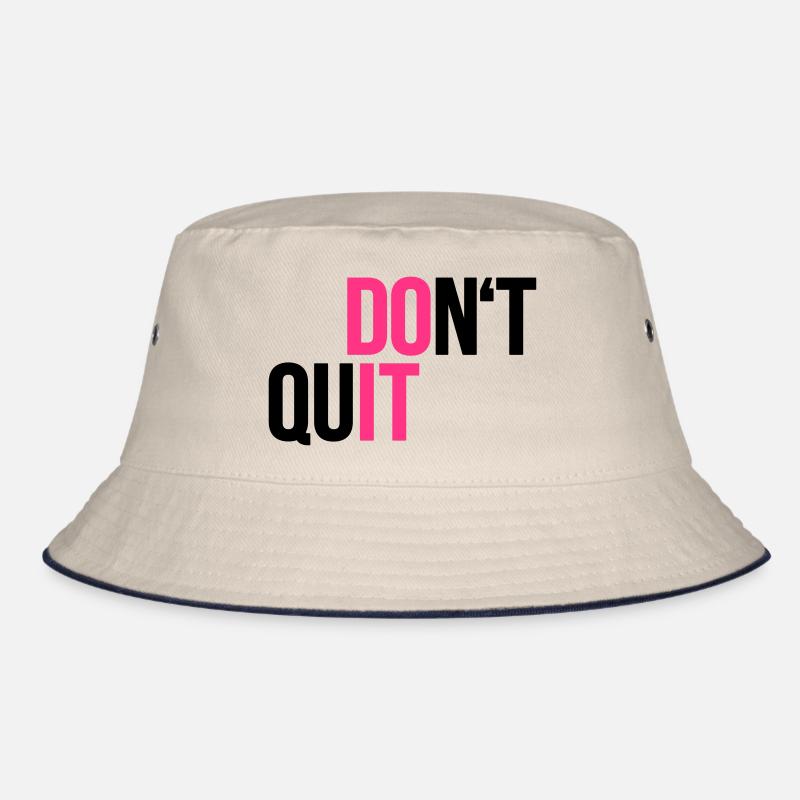 dont quit - do it - Sport - Kampfgeist - Bucket Hat - Natur/Navy