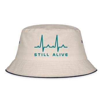 Still alive - Bucket Hat - Natur/Navy - Vorne