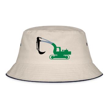 excavator - Bucket Hat - ecru/navy - Front