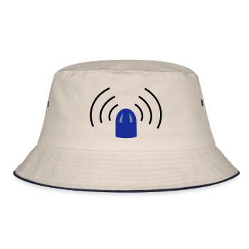 Blaulicht - Polizei - Bucket Hat - Natur/Navy - Vorne