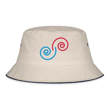 spiralen_2c - Bucket Hat - ecru/navy - Front