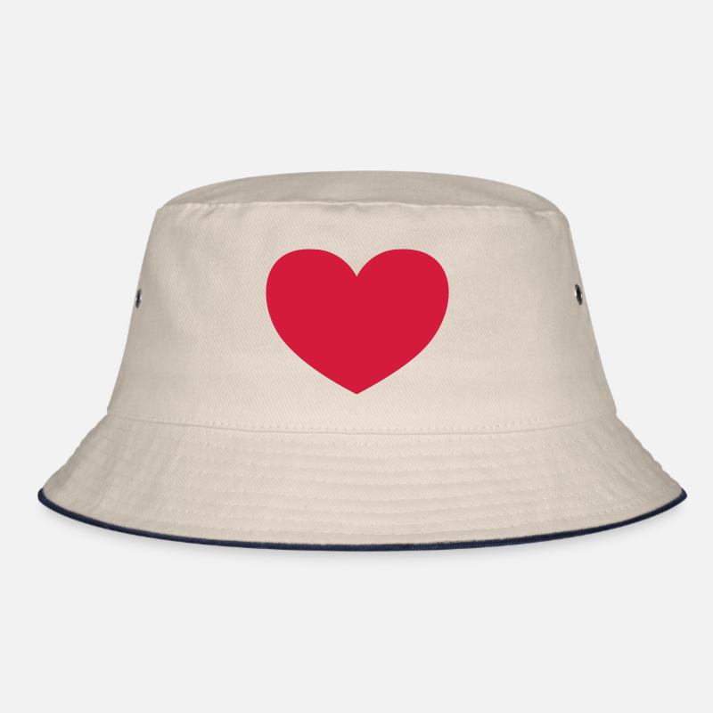 Schlichtes Herz / plain heart (1c) Bucket Hat