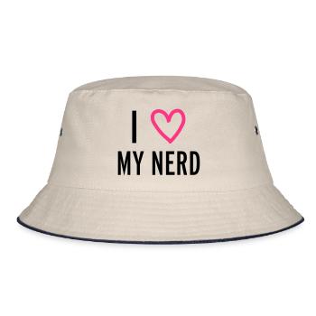 Nerd - Bucket Hat - ecru/navy - Front