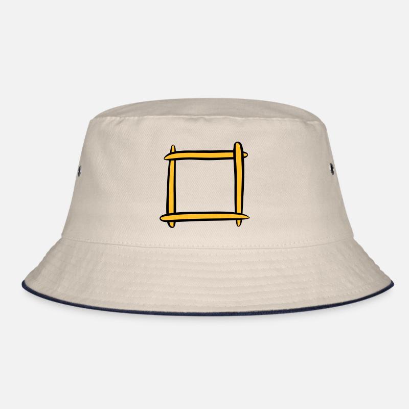 Dekorativer Holzrahmen / Bilderrahmen. Vorlage. Bucket Hat